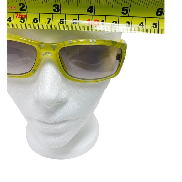 YELLOW SUNGLASSES WITH BLUE BLACK LENS - Picture 4 of 6